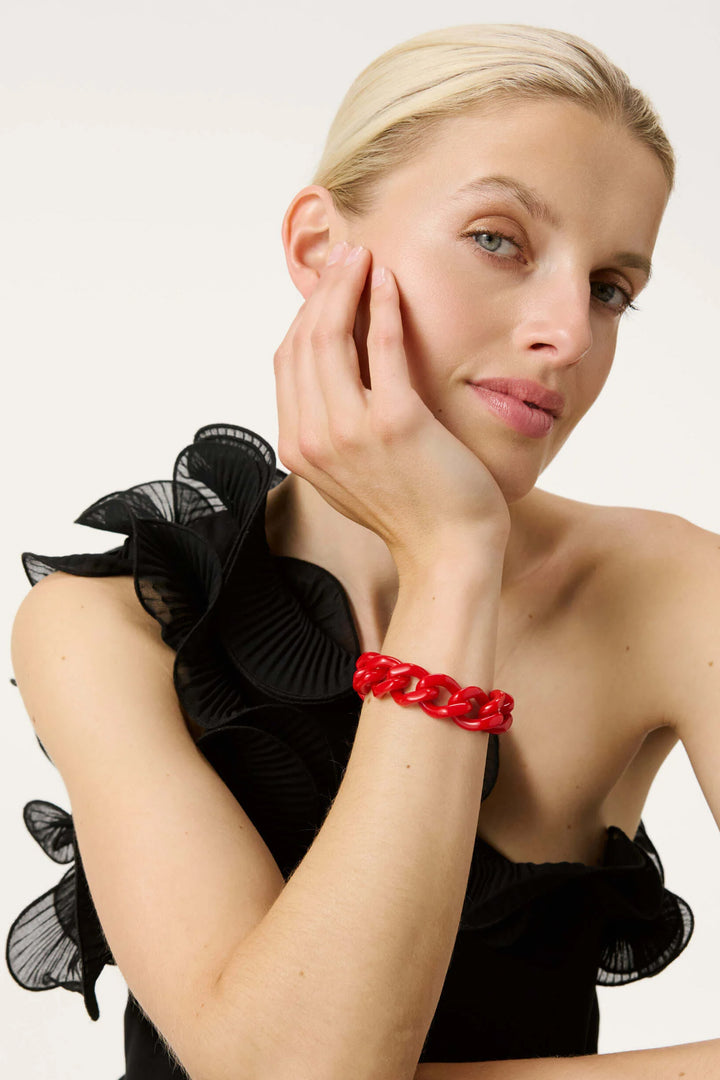 Vanessa Baroni Flat Chain Bracelet - Red