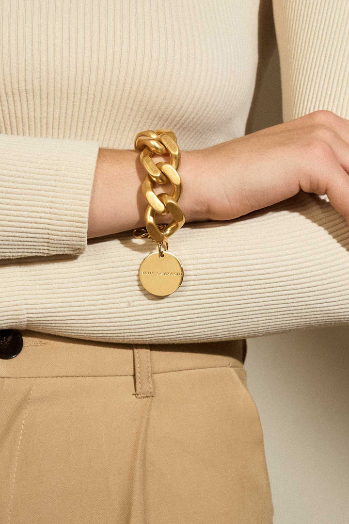 Vanessa Baroni Flat Chain Bracelet - Gold