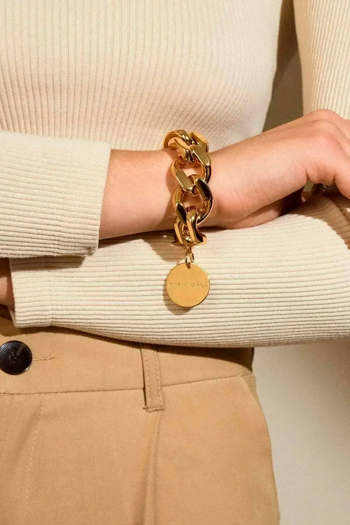Vanessa Baroni Flat Chain Bracelet - Gold