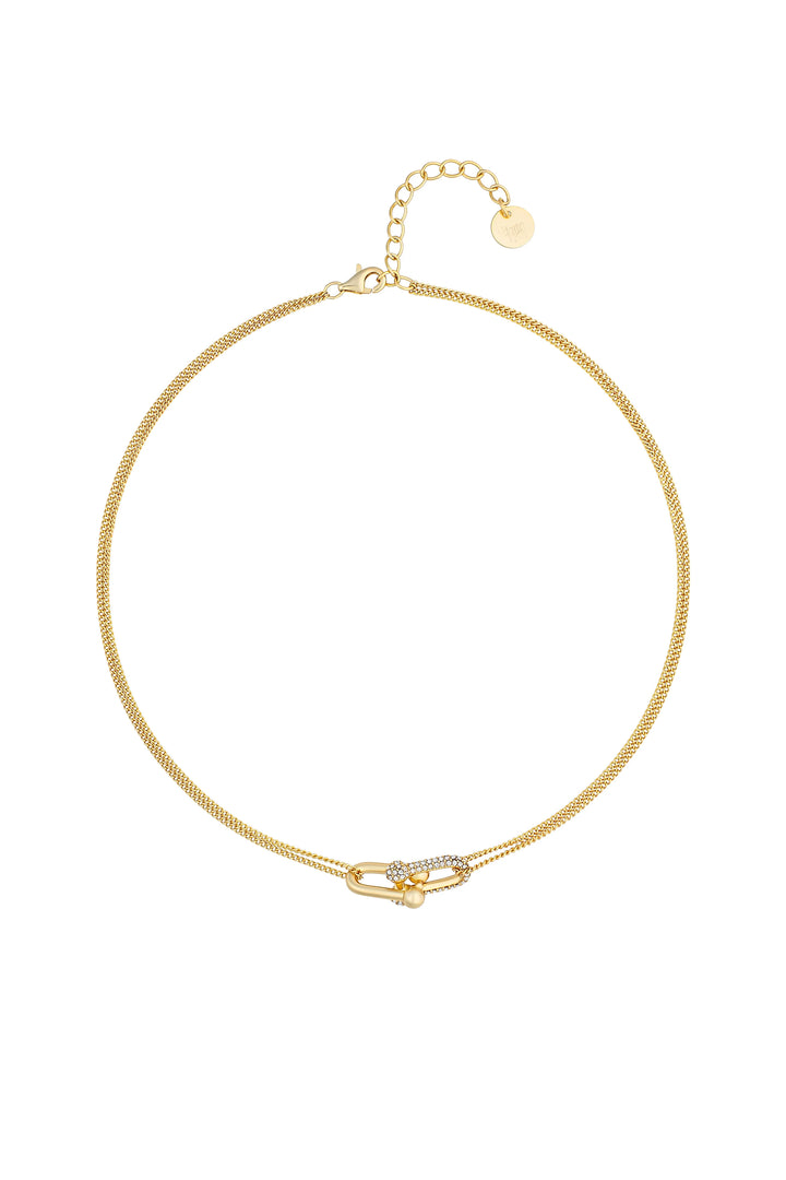 Kitte Baby Bond Pave Necklace - Gold