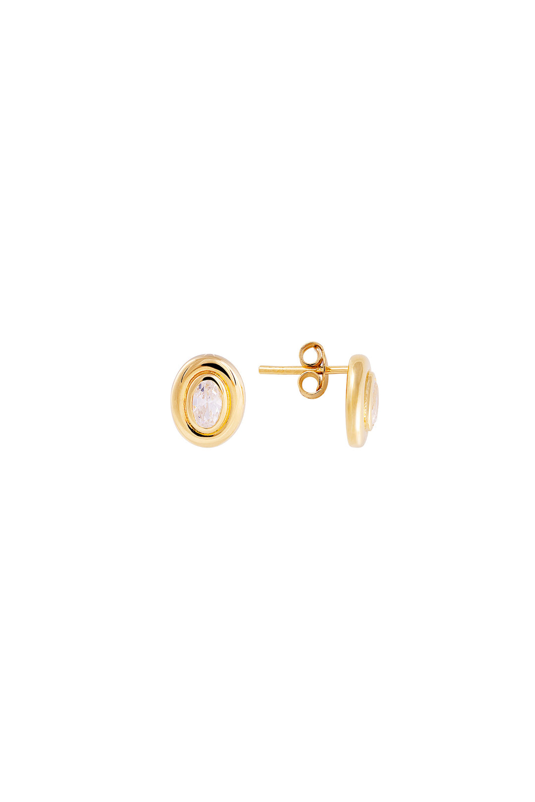 Fairley Oval Studs - Gold