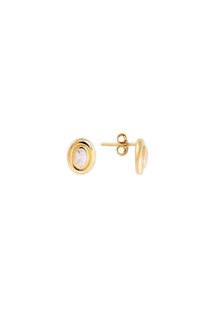 Fairley Oval Studs - Gold