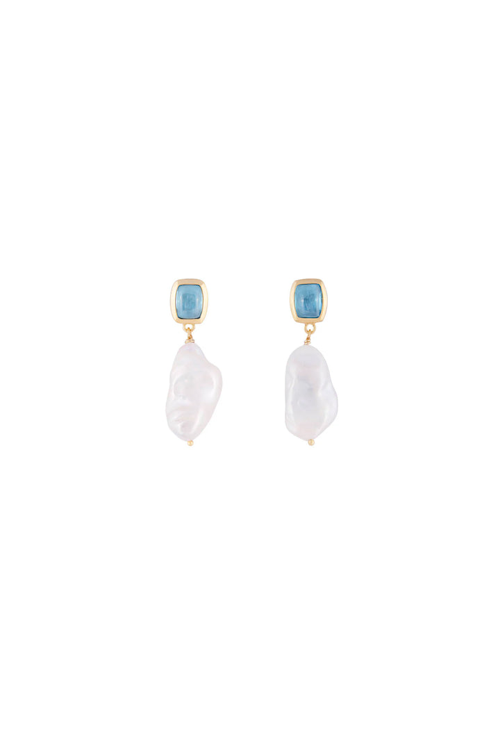 Fairley Keshi Drop Earrings -  Gold