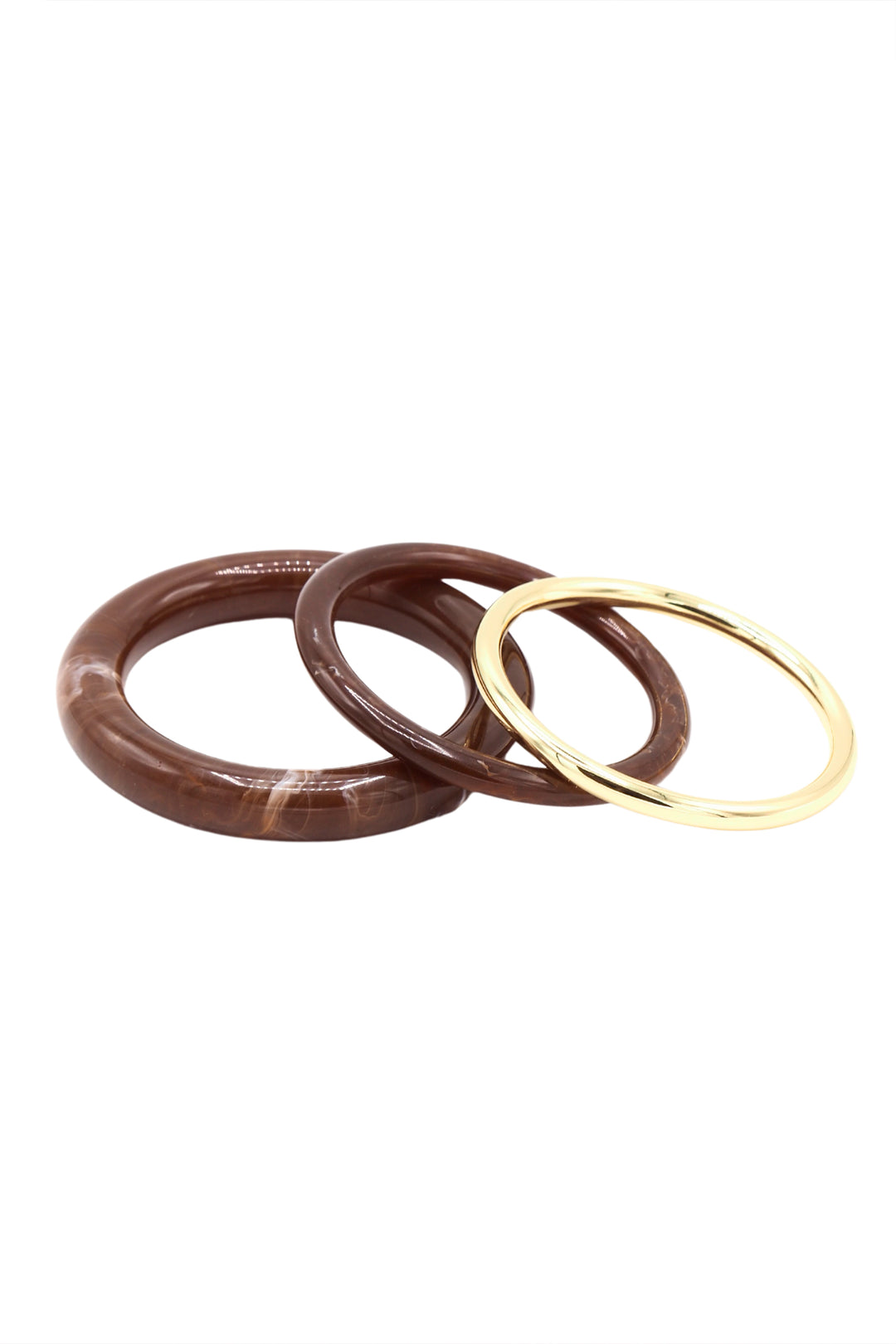 Sita Nevado Discs Bangle Set - Brown
