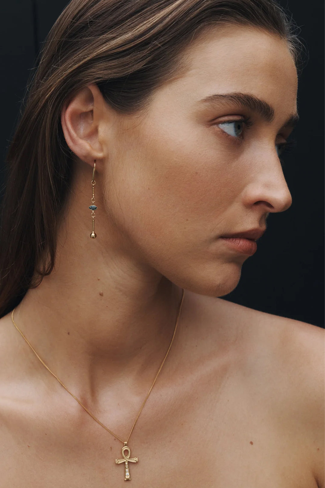 Temple Of The Sun Ula Earrings - Gold