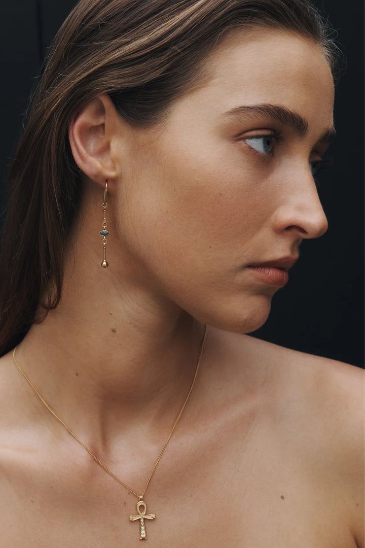 Temple Of The Sun Ula Earrings - Gold