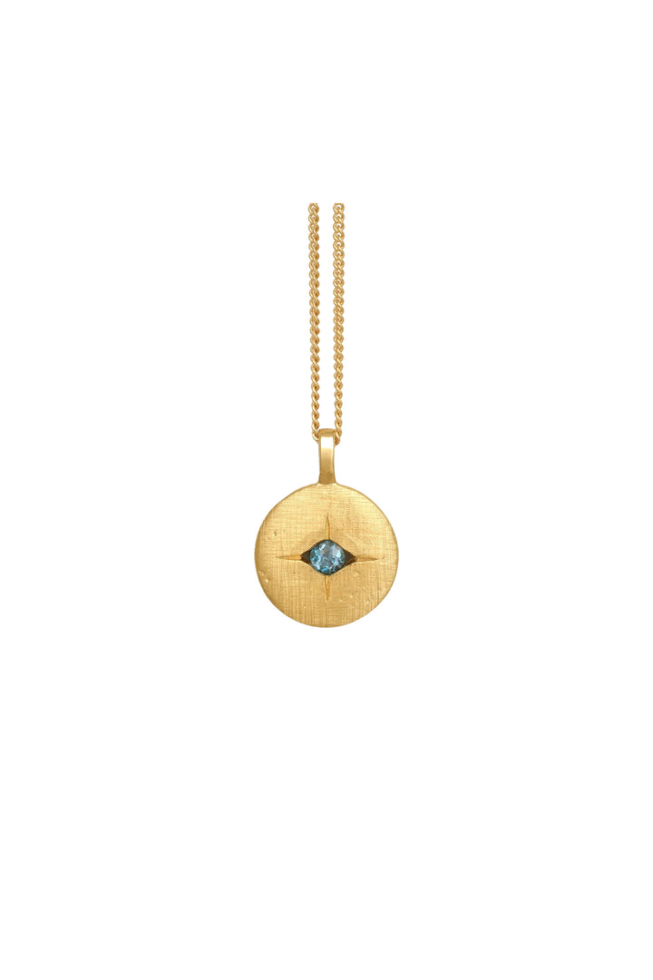 Temple Of The Sun Mavi Eye Necklace - Gold