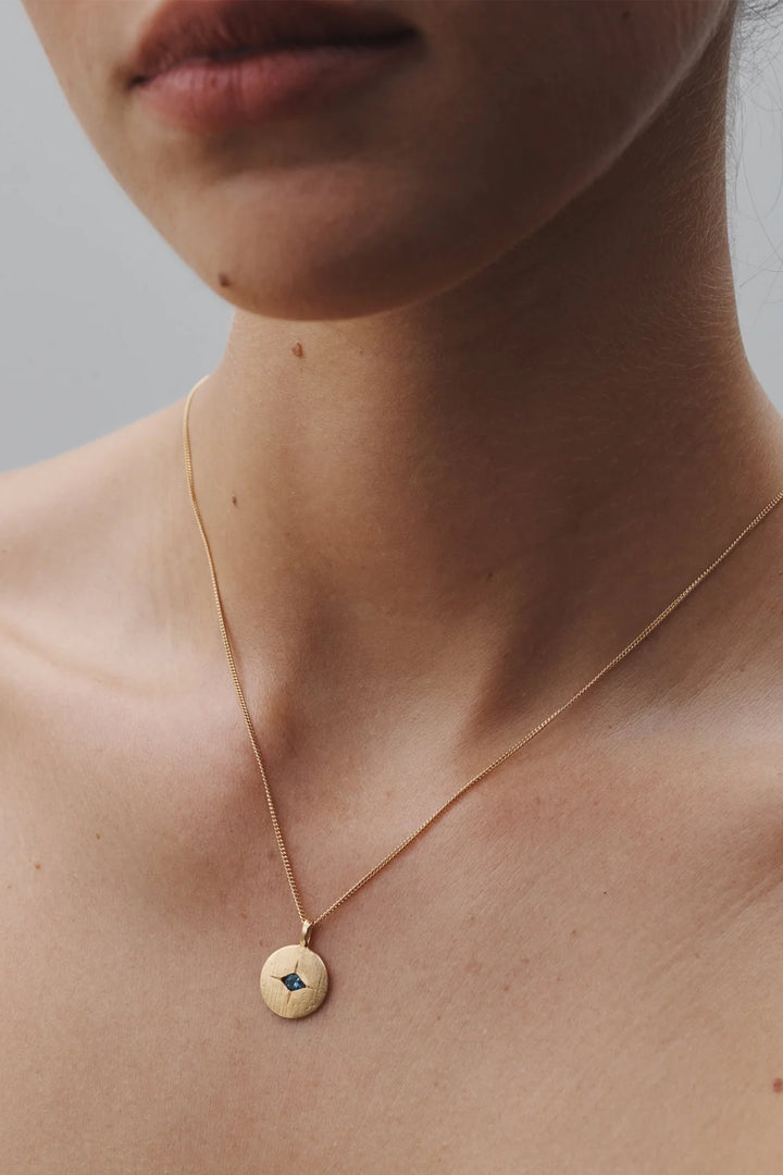 Temple Of The Sun Mavi Eye Necklace - Gold