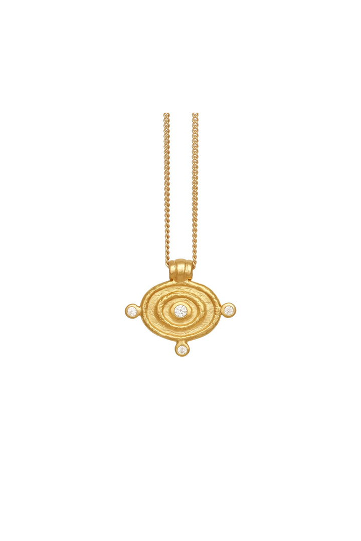 Temple Of The Sun Reign Oval Necklace - Gold