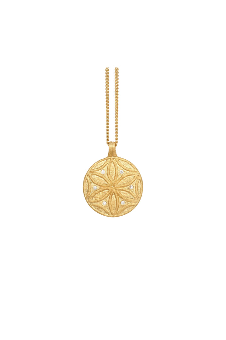 Temple Of The Sun Seed Of Life Necklace - Gold