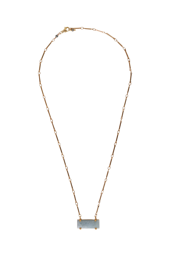 Alouette Design Bar Pendant Necklace - Blue
