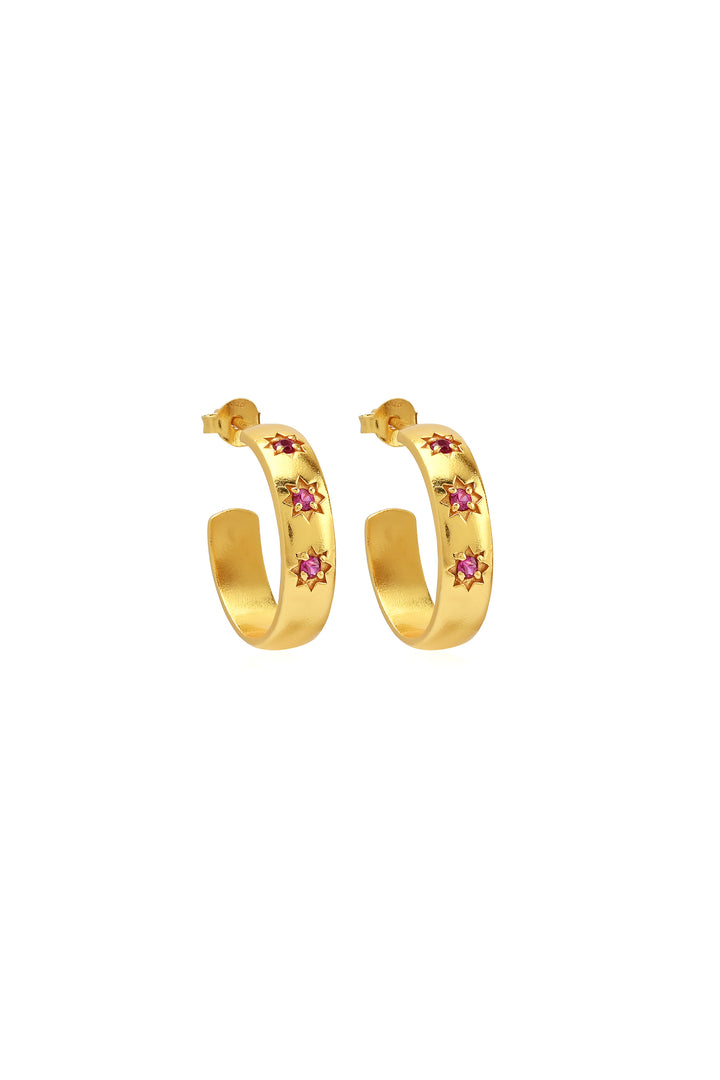 Husk Salma Hoops - Pink