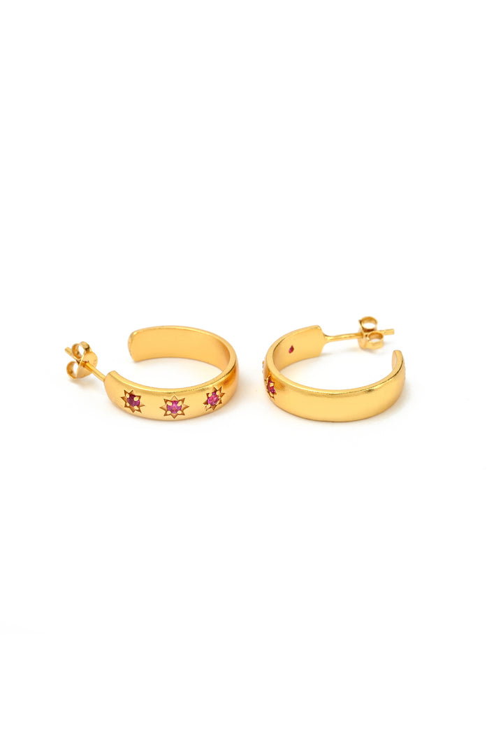 Husk Salma Hoops - Pink