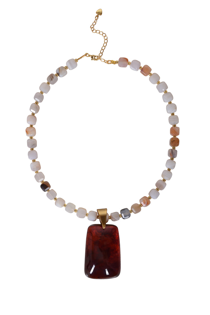 Alouette Design Amber Pendant Necklace