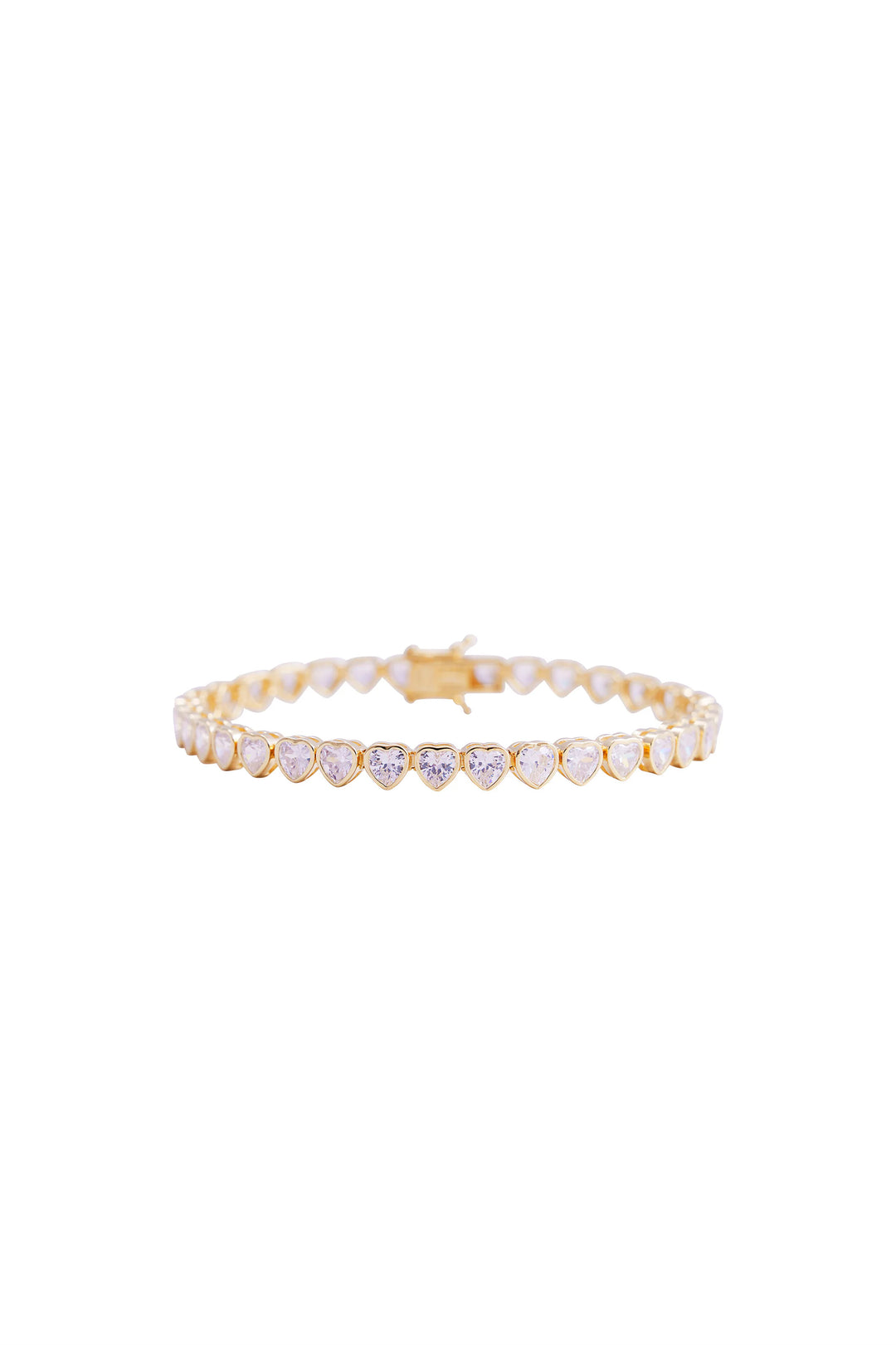 Fairley Golden Heart Tennis Bracelet