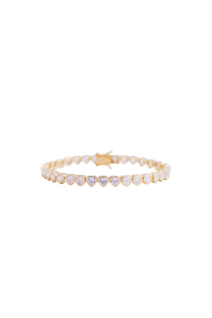Fairley Golden Heart Tennis Bracelet