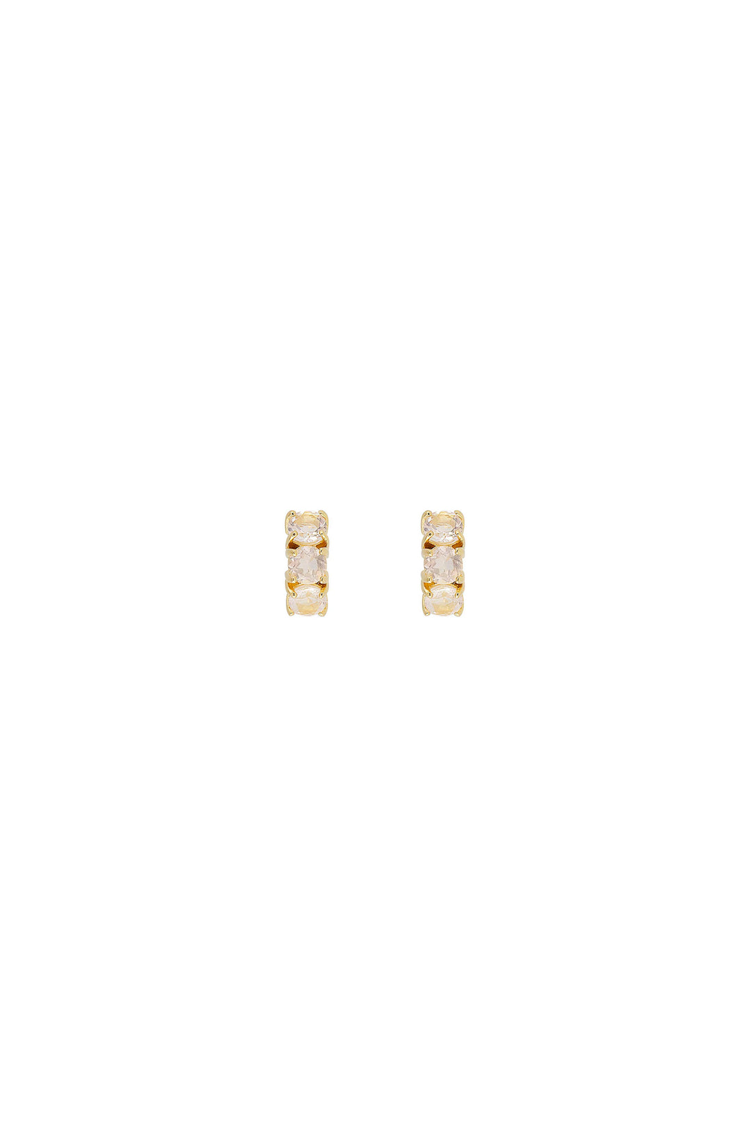 Fairley Rose Quartz Huggies