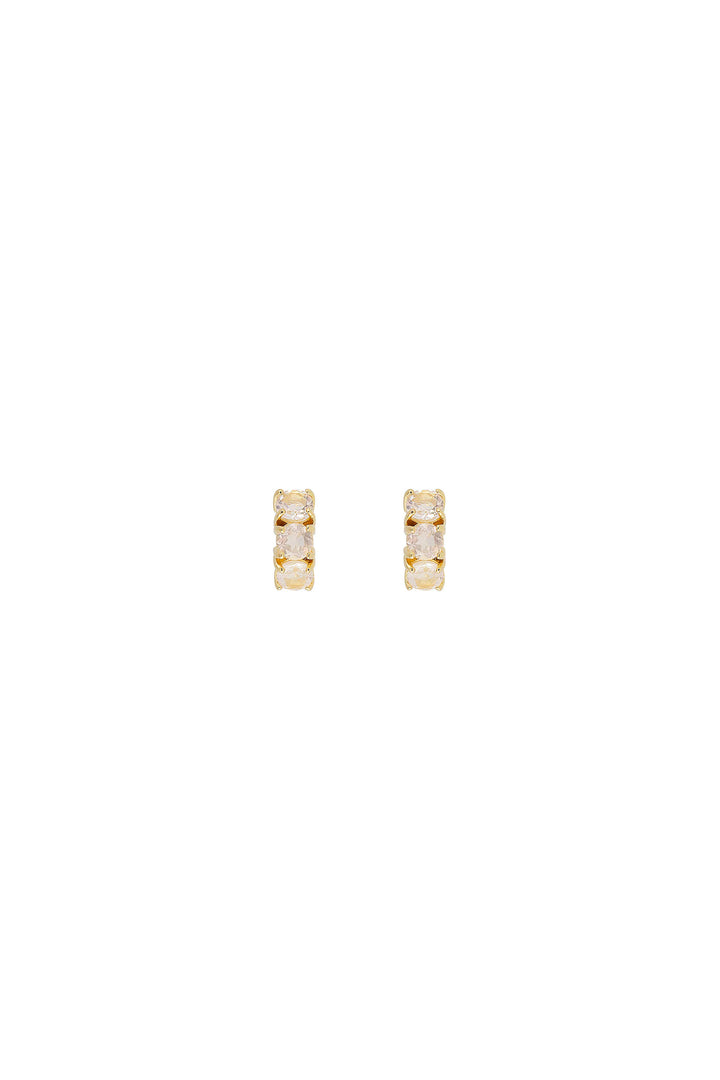 Fairley Rose Quartz Huggies