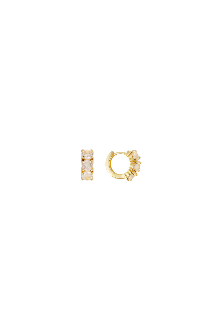 Fairley Rose Quartz Huggies