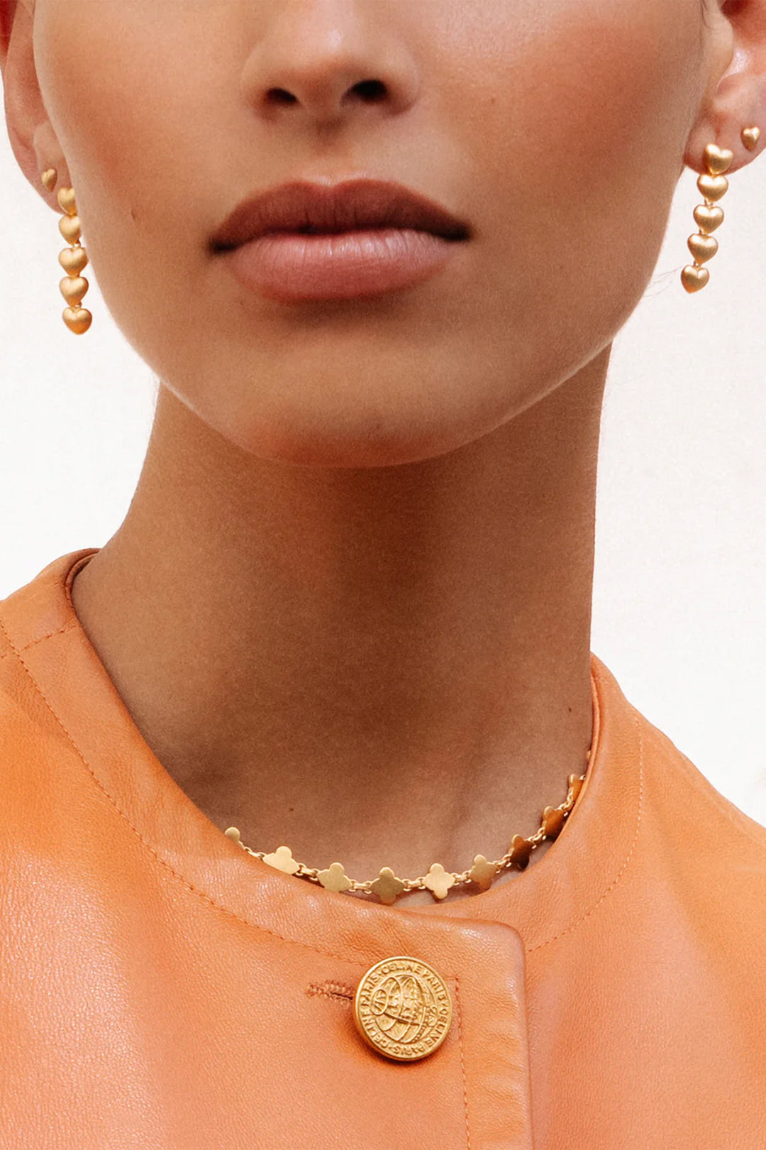 Fairley Golden Heart Earrings