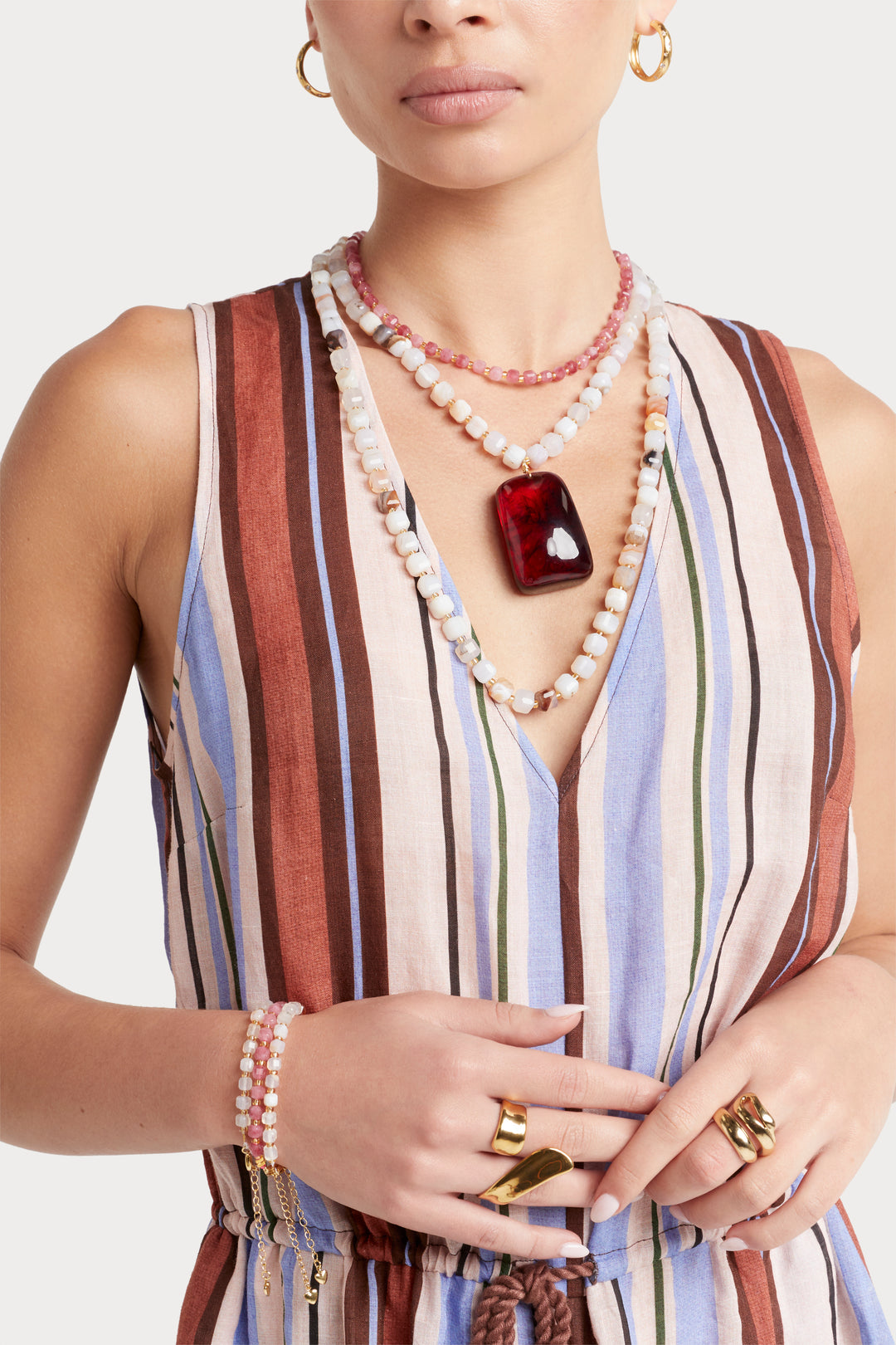 Alouette Design Amber Pendant Necklace