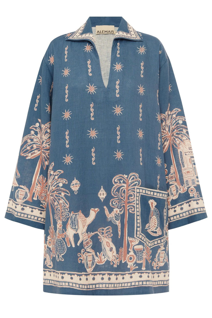 Alemais Acacia Mini Dress - Blue