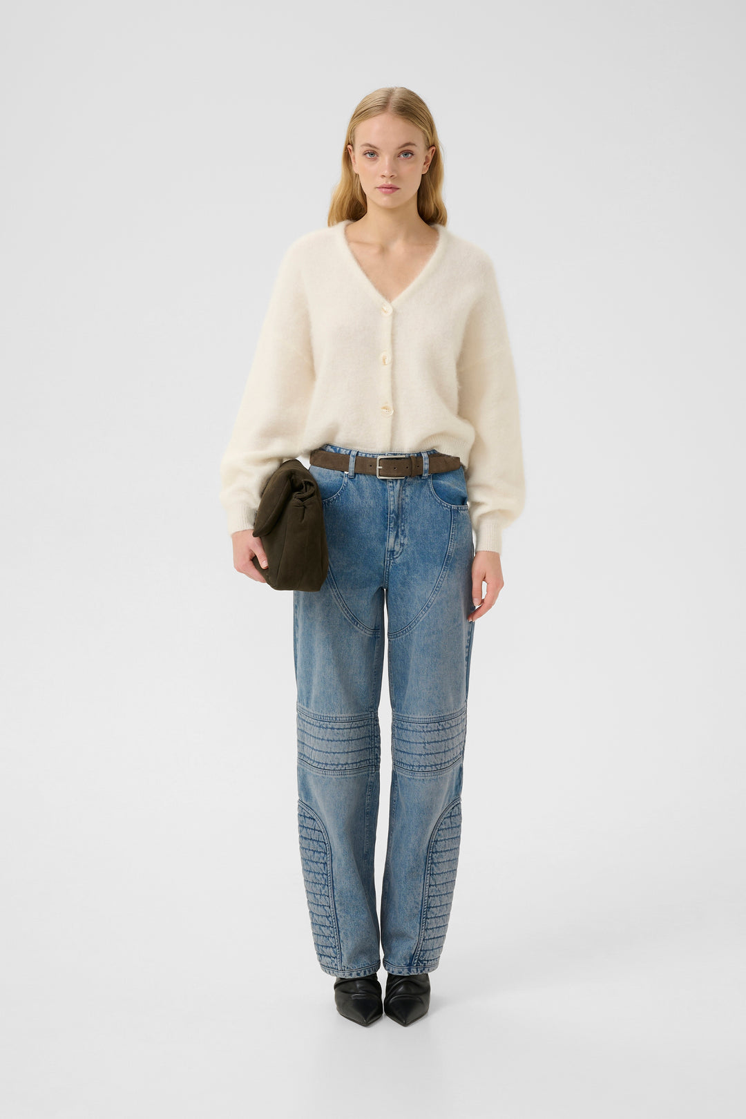 Gestuz Debbie Cardigan - Egret