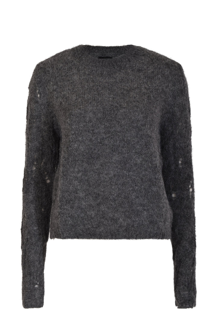 Thom Krom Distressed Knit - Grey Melange