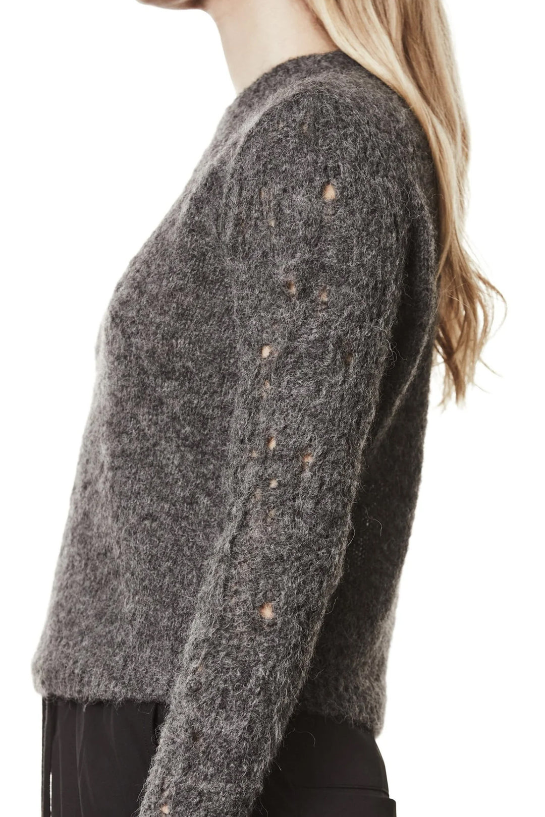 Thom Krom Distressed Knit - Grey Melange