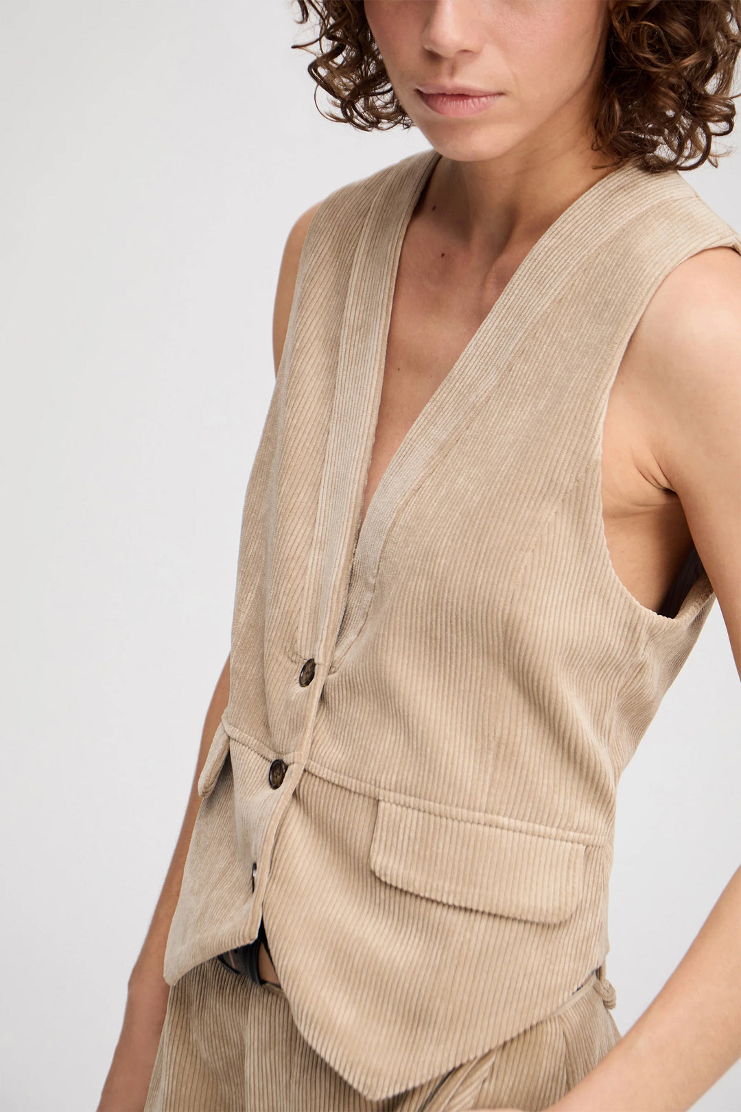 Munthe Lillian Vest - Latte