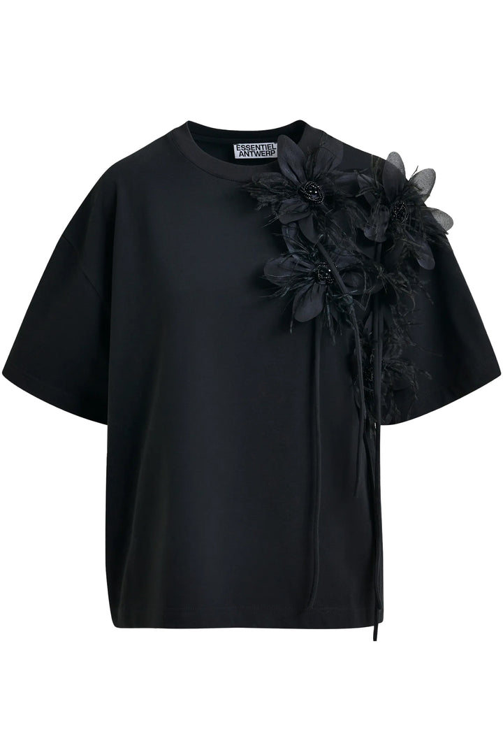 Essentiel Antwerp Ibiscus T-shirt - Black
