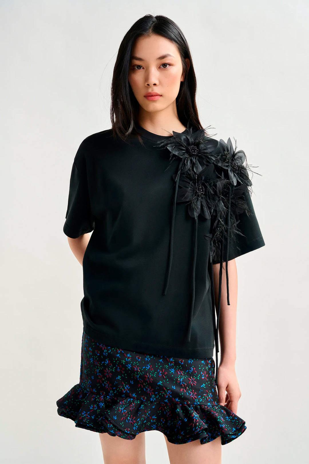 Essentiel Antwerp Ibiscus T-shirt - Black