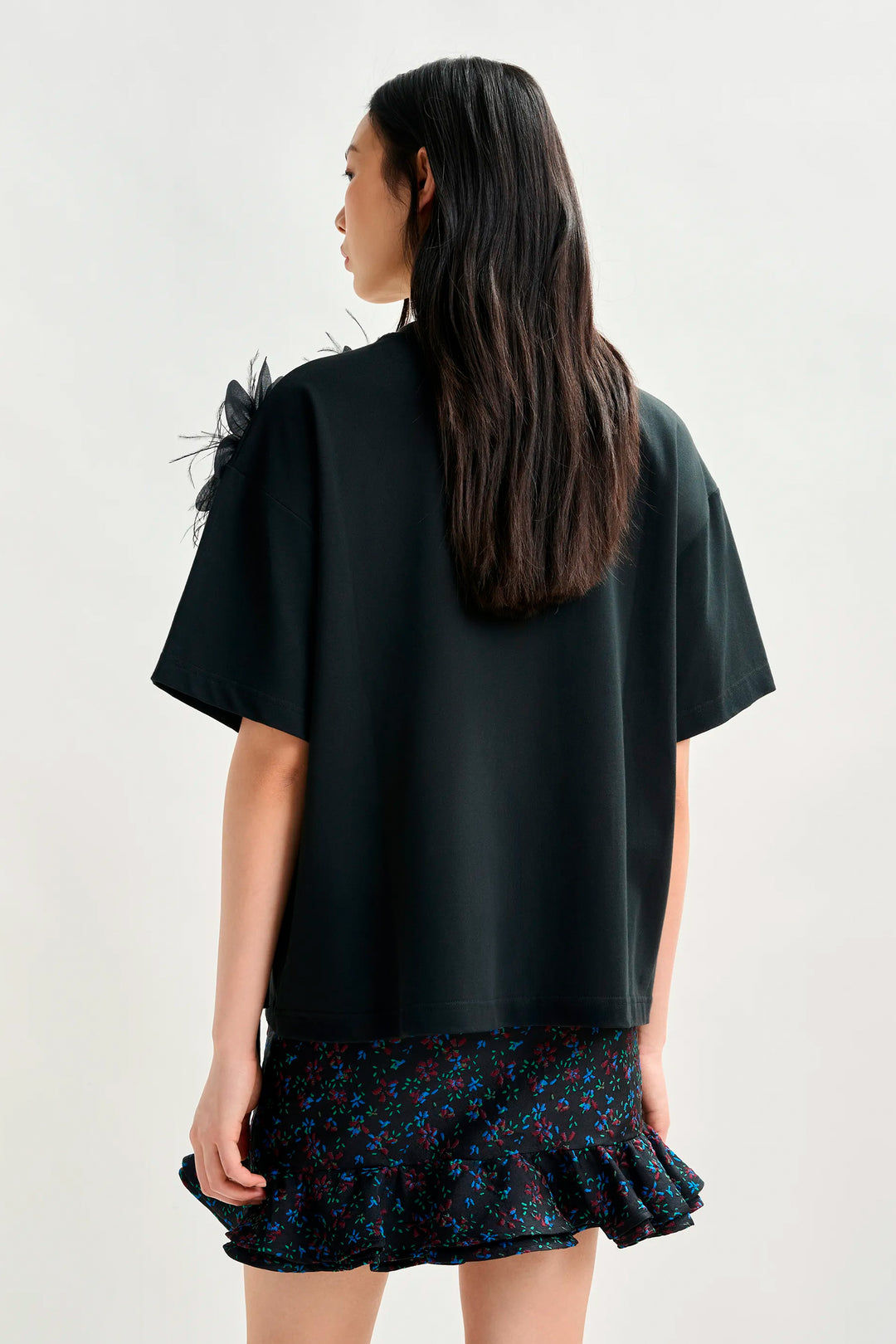 Essentiel Antwerp Ibiscus T-shirt - Black