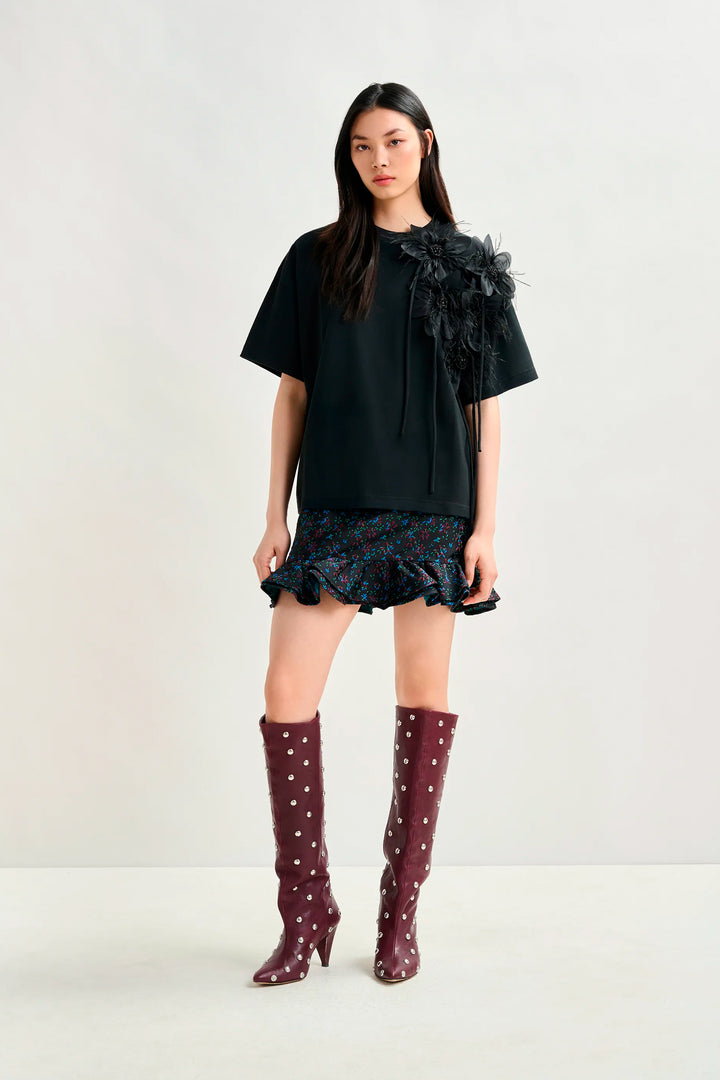 Essentiel Antwerp Ibiscus T-shirt - Black