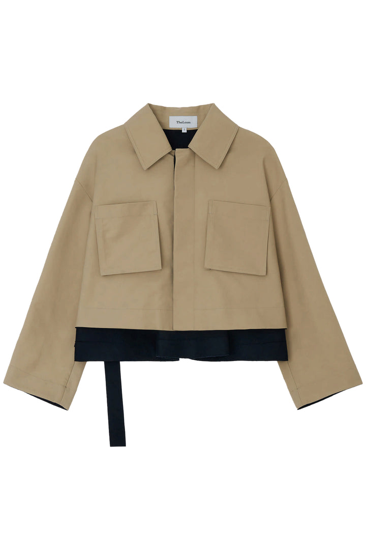 The Loom Flare Cropped Coat - Beige