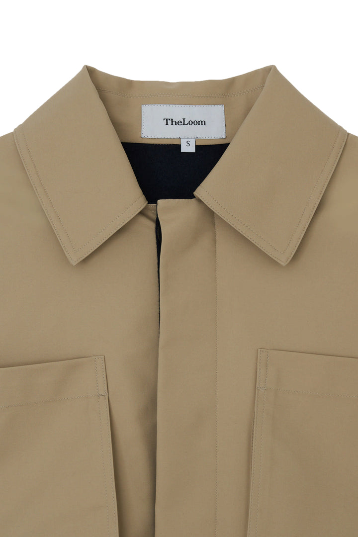 The Loom Flare Cropped Coat - Beige