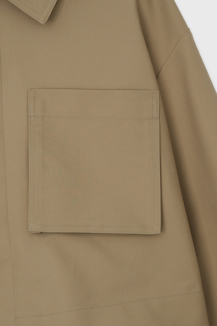 The Loom Flare Cropped Coat - Beige