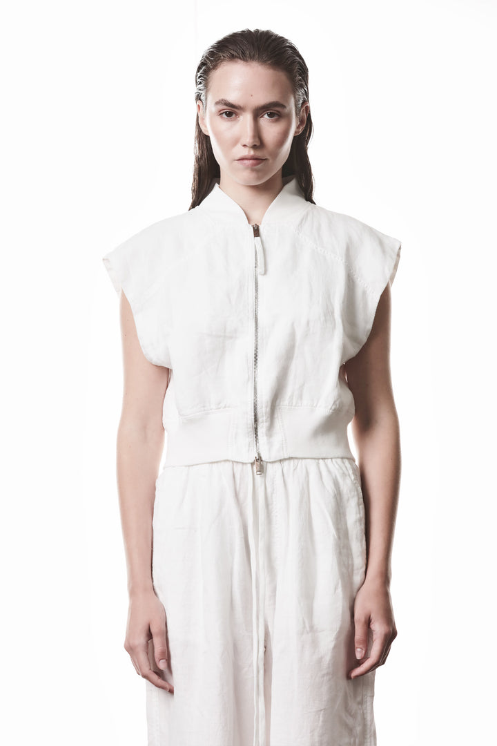 Thom Krom Bomber Vest - Off White