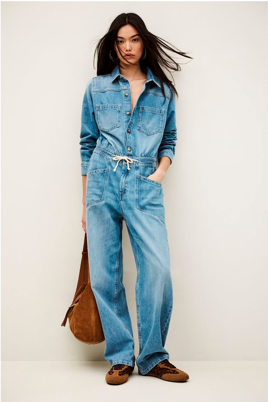 BA&SH Mirella Jumpsuit - Blue Denim