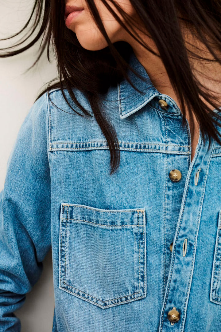 BA&SH Mirella Jumpsuit - Blue Denim