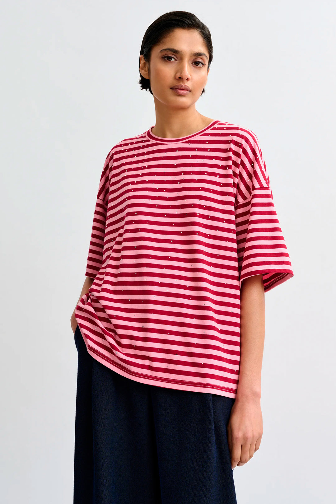 Essentiel Antwerp Joste Striped T-Shirt - Pink