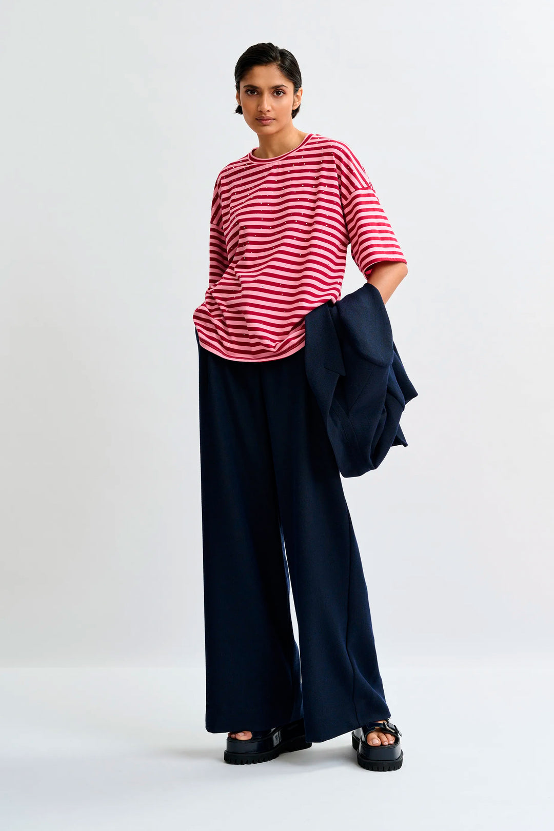 Essentiel Antwerp Joste Striped T-Shirt - Pink