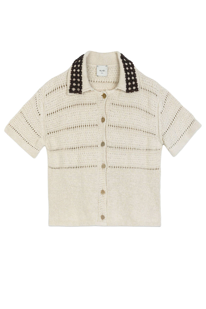 Alysi Tricot Polo Top