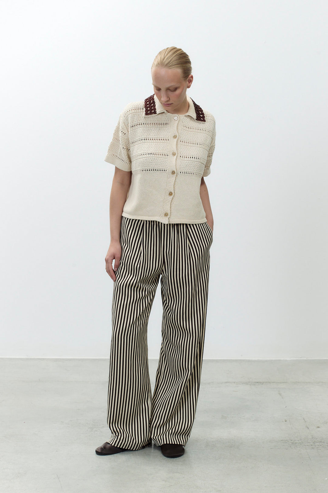 Alysi Tricot Polo Top