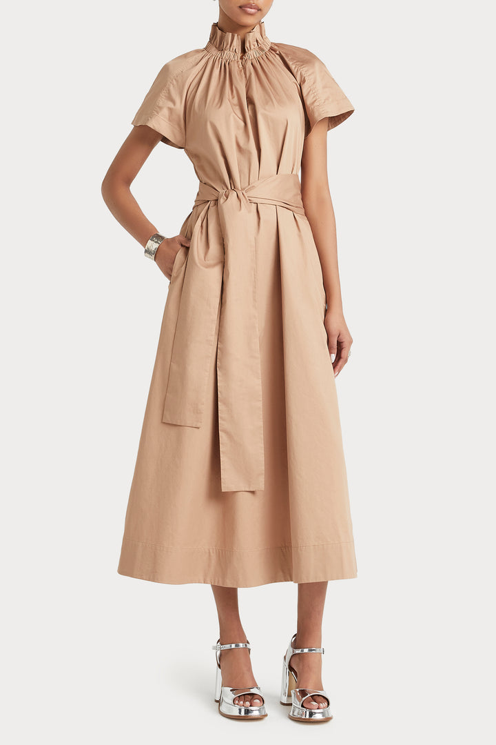 Husk LAUREN DRESS - Camel