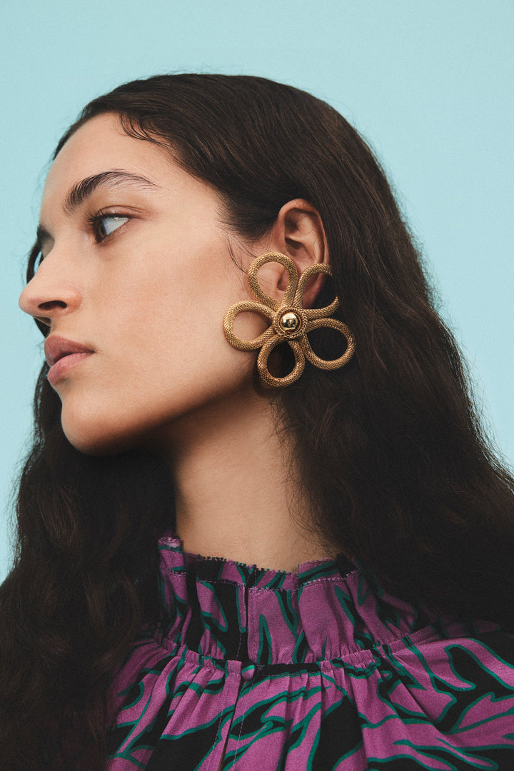 Silvia Gnecchi Flore Earrings - Gold
