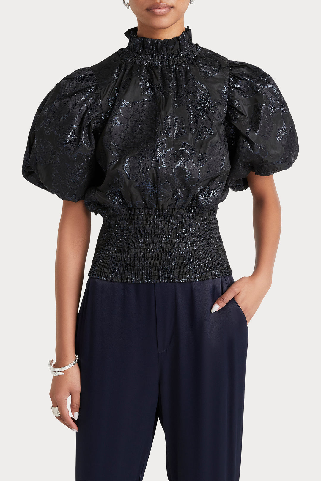 Husk BROCADE TOP - Jacquard