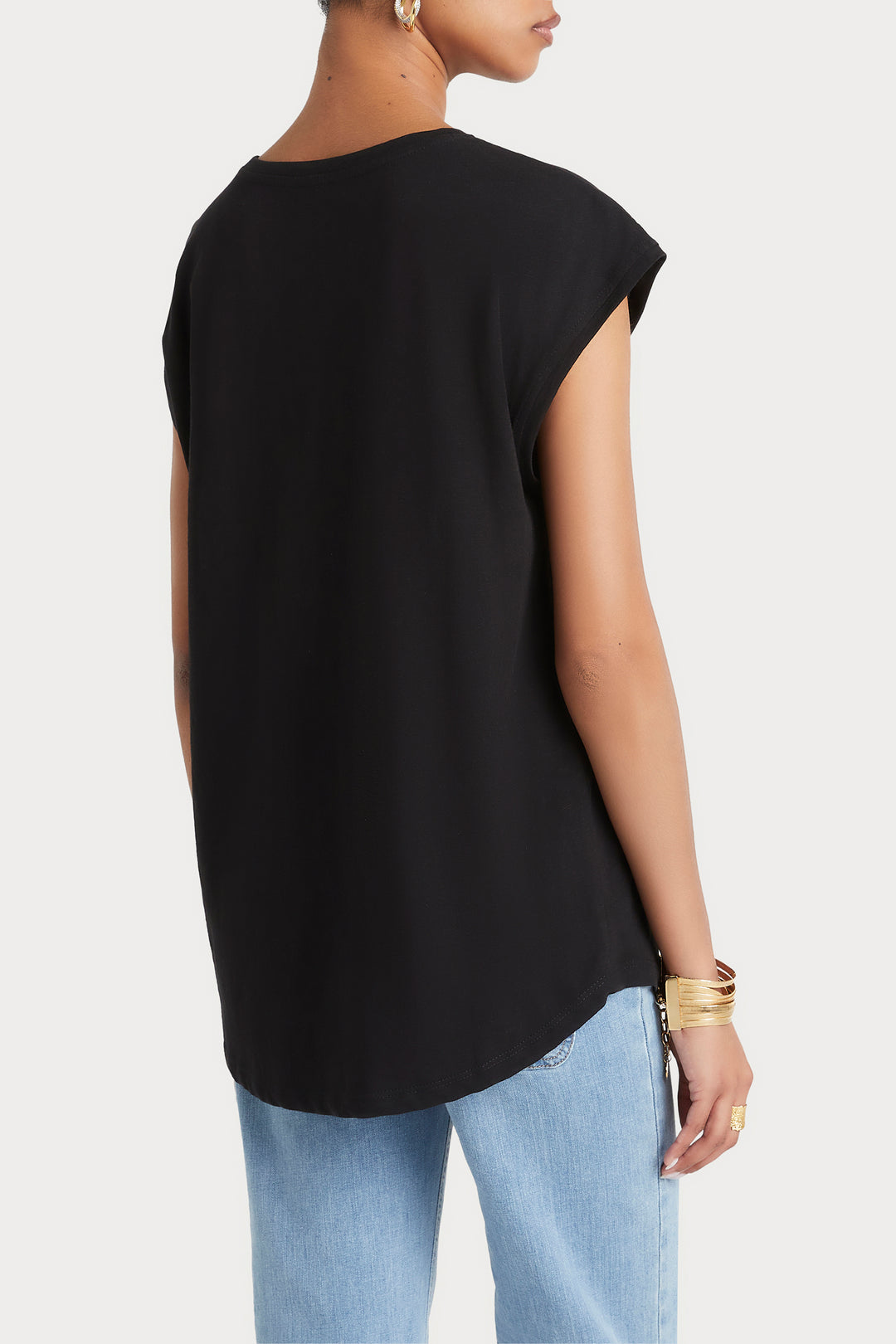 Husk BEADED TEE - Black