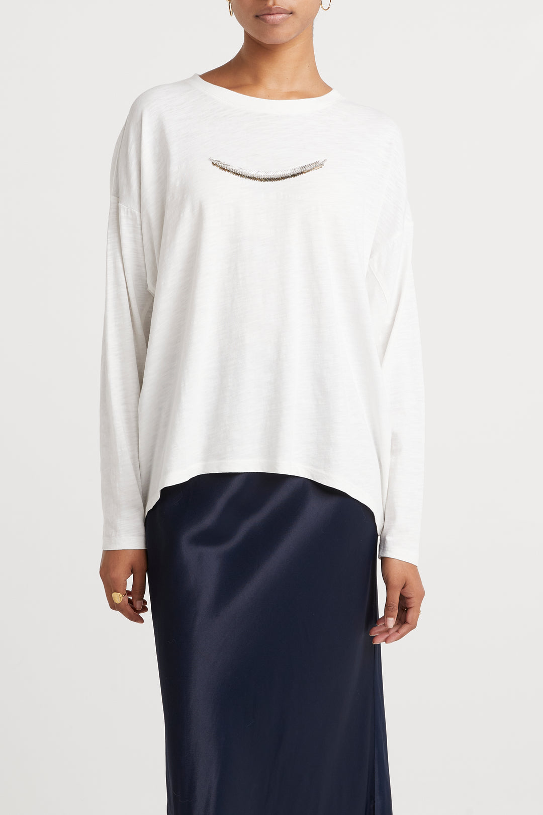 Husk Beaded Top - Oyster