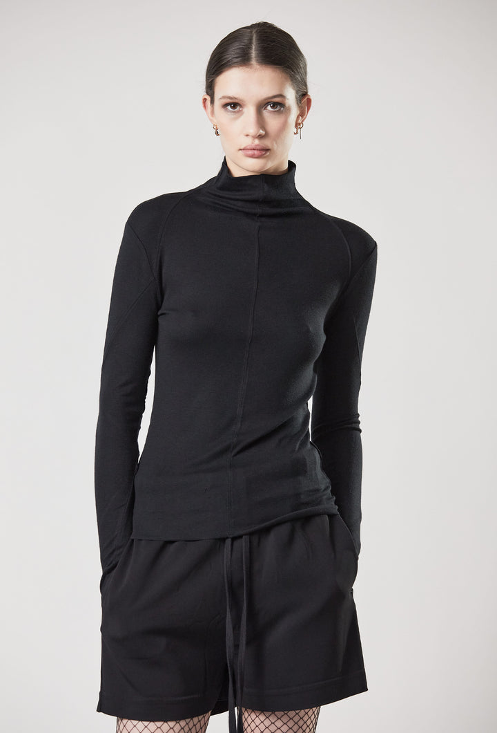 Thom Krom Rollneck Top - Black